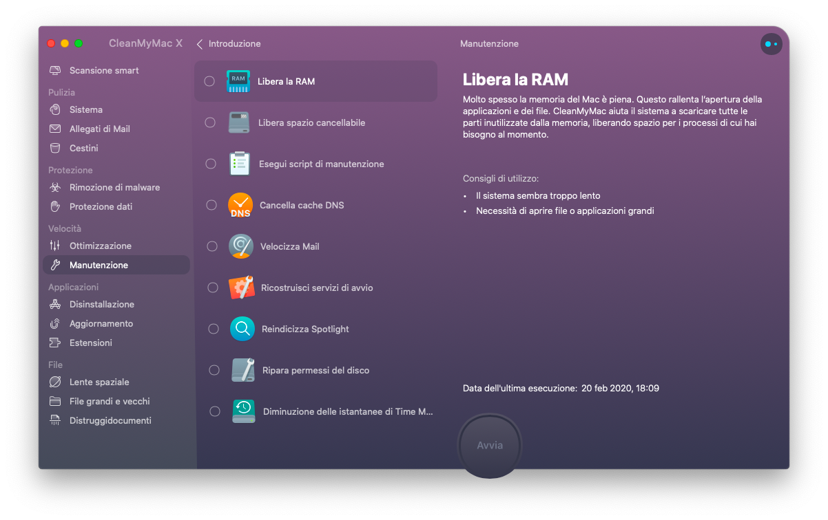 L'app Verrà Riavviata Per Liberare Altra Memoria